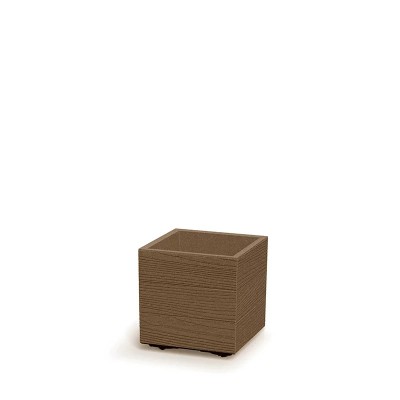Kwadratowa donica Madera Square Wood naturo w kolorze naturalnego drewna