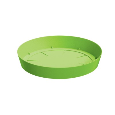 Limonkowa okrągła podstawka Lofly Saucer z żeberkami na dnie