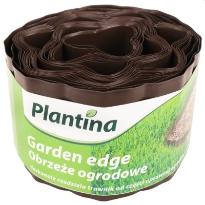 OBRZEŻE OGRODOWE FALISTE BRĄZOWY 10CM X 9M PLANTA PLANTINA