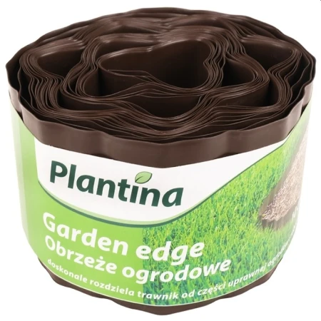 OBRZEŻE OGRODOWE FALISTE BRĄZOWY 10CM X 9M PLANTA PLANTINA
