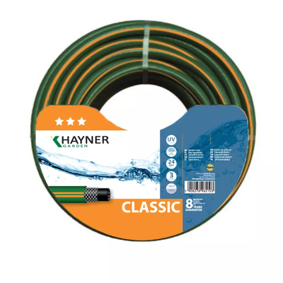 Wąż ogrodowy Khayner Garden Classic 1/2", 3 warstwy, 24 bar, z etykietą