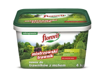 Florovit Mistrzowski Trawnik – nawóz do trawników z mchem, wiadro 4 kg