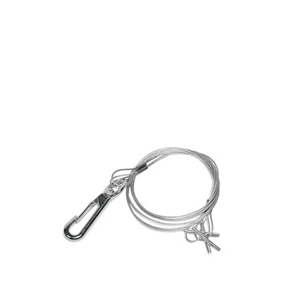 Srebrny wieszak Metal Hanger zwinięty, z karabińczykiem