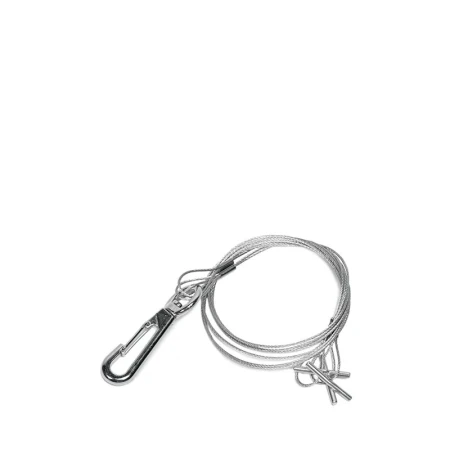 Srebrny wieszak Metal Hanger zwinięty, z karabińczykiem