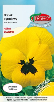 Torebka nasion bratka wielkokwiatowego złotożółtego Torseed – przód