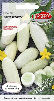 Torebka nasion ogórka White Wonder Torseed – przód
