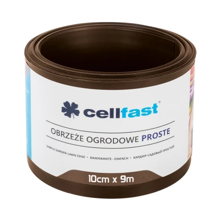 OBRZEŻE OGRODOWE PROSTE BRĄZOWY 10CM X 9M 30-211 CELLFAST