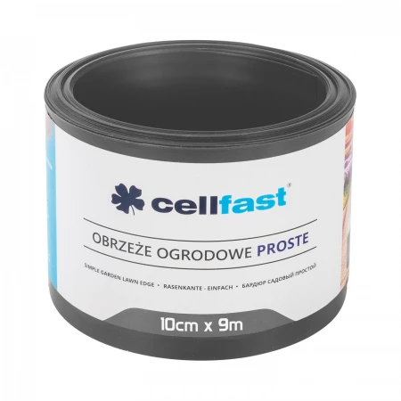 OBRZEŻE OGRODOWE PROSTE GRAFITOWY 10CM X 9M 30-241 CELLFAST