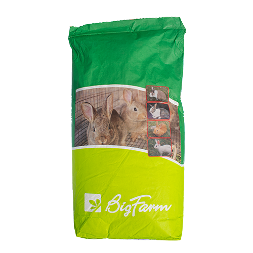 MIESZANKA PASZOWA PEŁNOPORCJOWA DLA KRÓLIKÓW GR + ZIOŁA 10KG BIGFARM