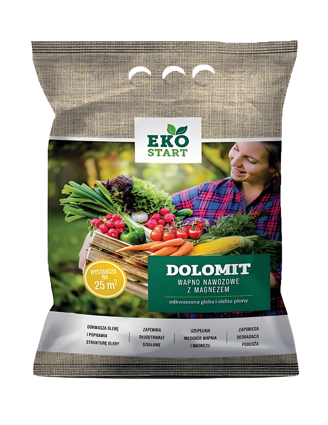 DOLOMIT WAPNO NAWOZOWE Z MAGNEZEM 25M2 WOREK 5KG OGRÓD START EKO START