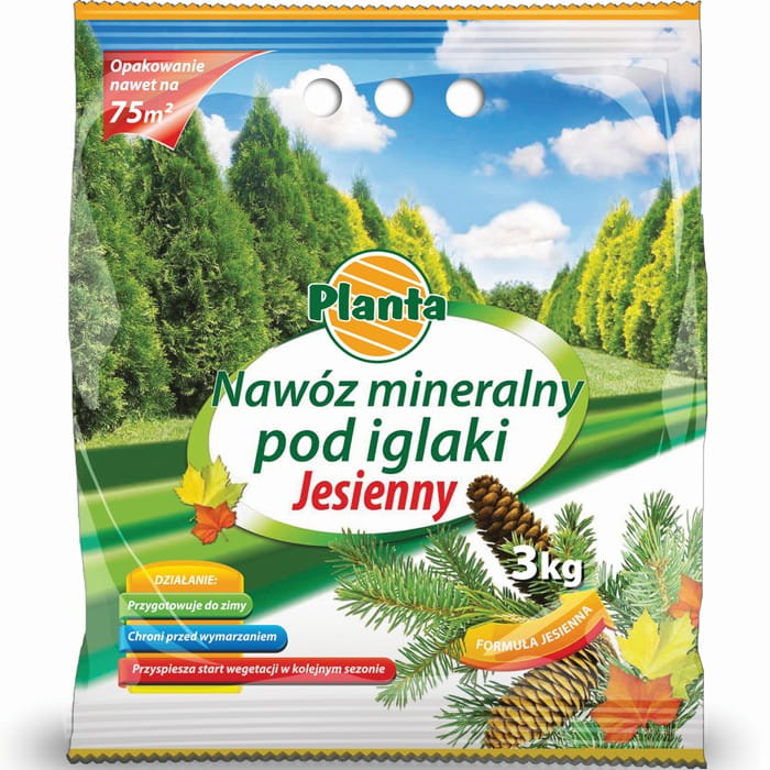 NAWÓZ MINERALNY JESIENNY POD IGLAKI 75M2 3KG PLANTA