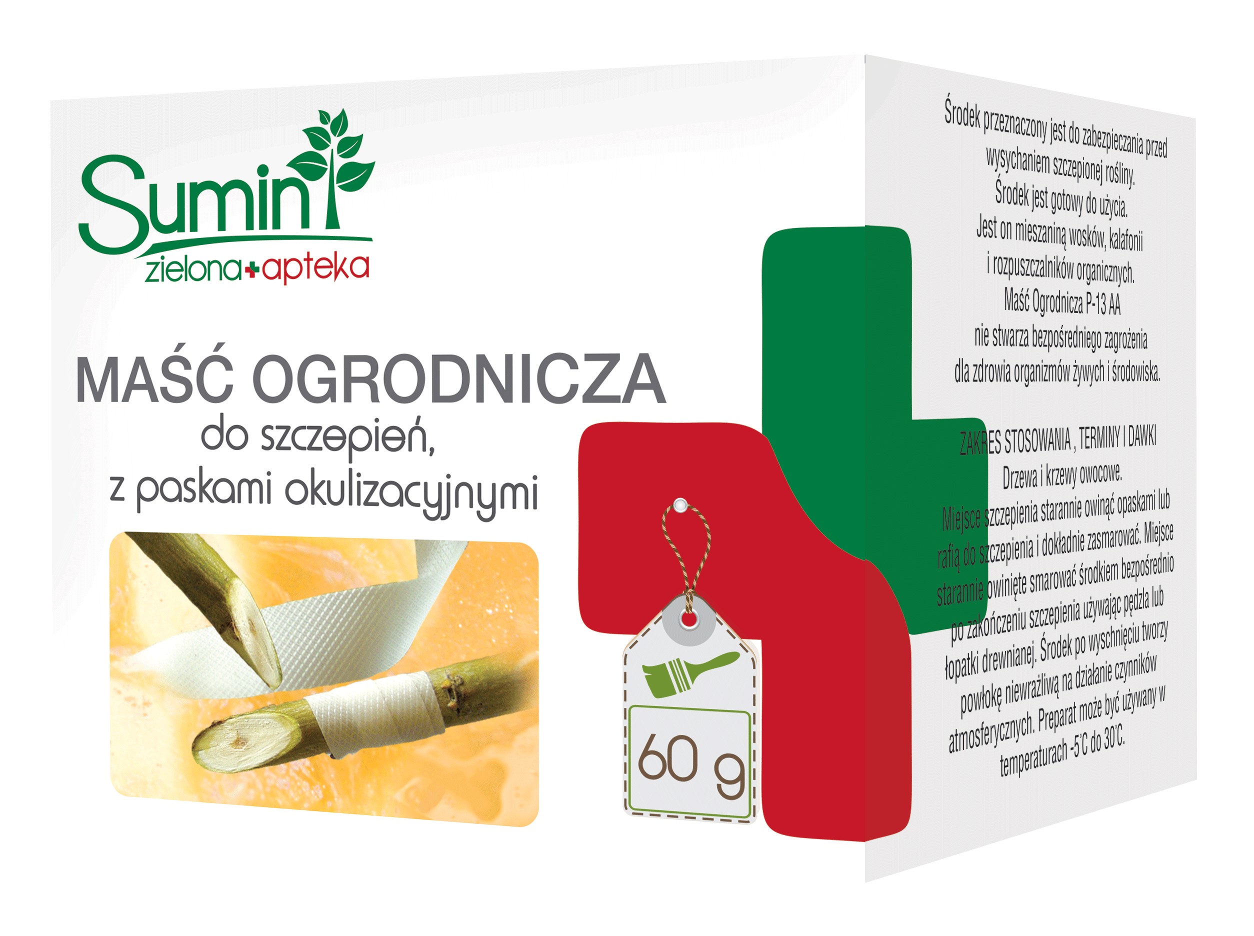 MAŚĆ OGRODNICZA DO SZCZEPIEŃ Z PASKAMI OKULIZACYJNYMI P-13AA 60G SUMIN