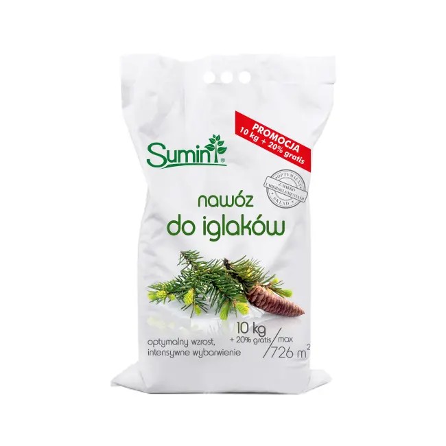 NAWÓZ GRANULOWANY DO IGLAKÓW 726M2 WOREK 12KG SUMIN