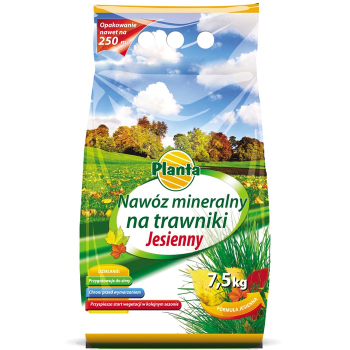 NAWÓZ MINERALNY JESIENNY NA TRAWNIKI 250M2 7,5KG PLANTA