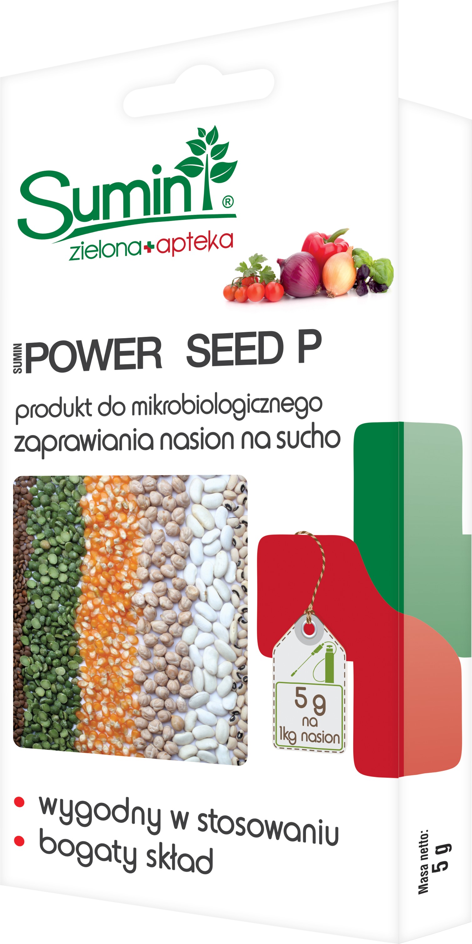 POWER SEED P PRODUKT MIKROBIOLOGICZNY DO ZAPRAWIANIA NASION NA SUCHO 5G SUMIN