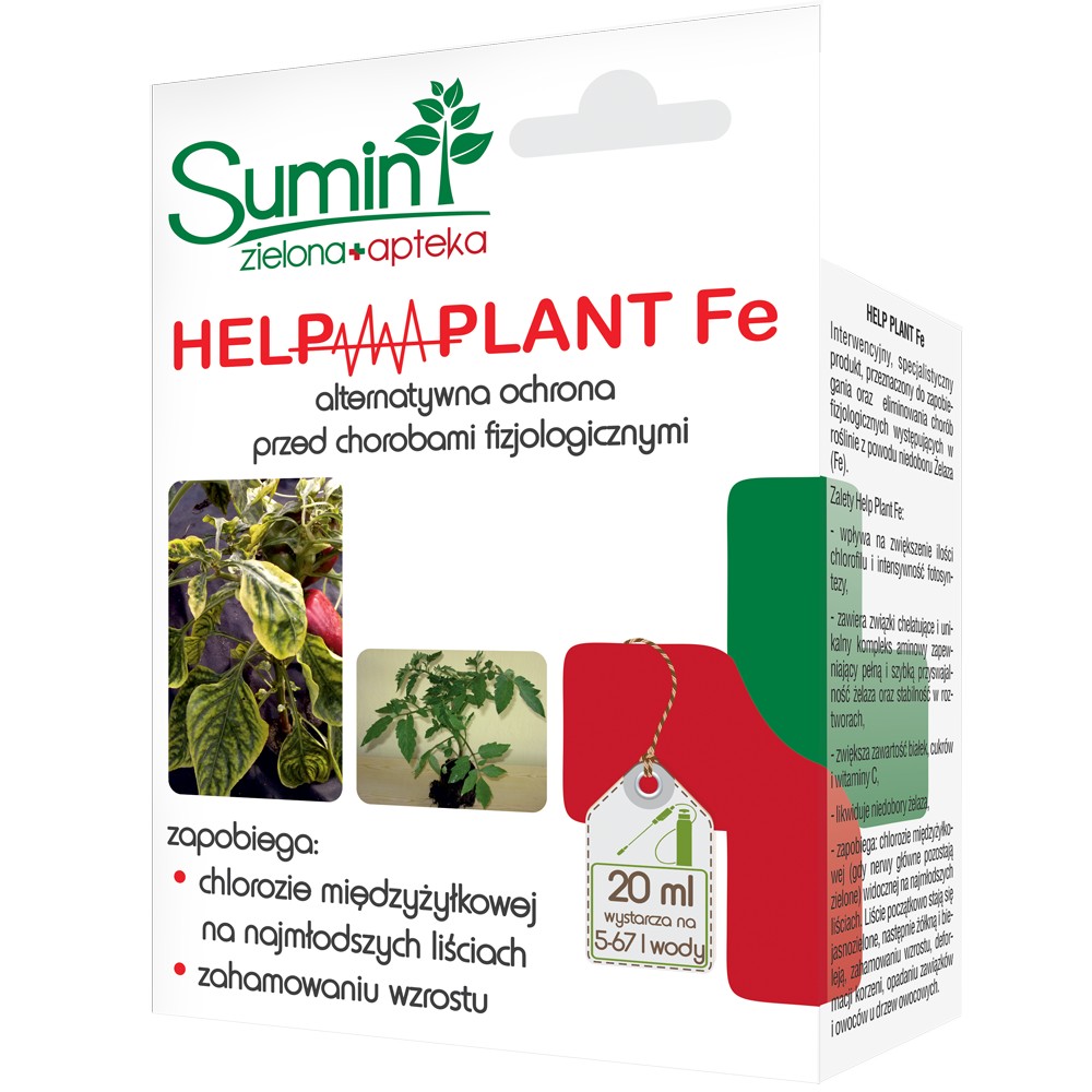 HELP PLANT FE ŻELAZO LECZY CHOROBY FIZJOLOGICZNE I ZAPOBIEGA ICH POWSTAWANIU 20ML SUMIN