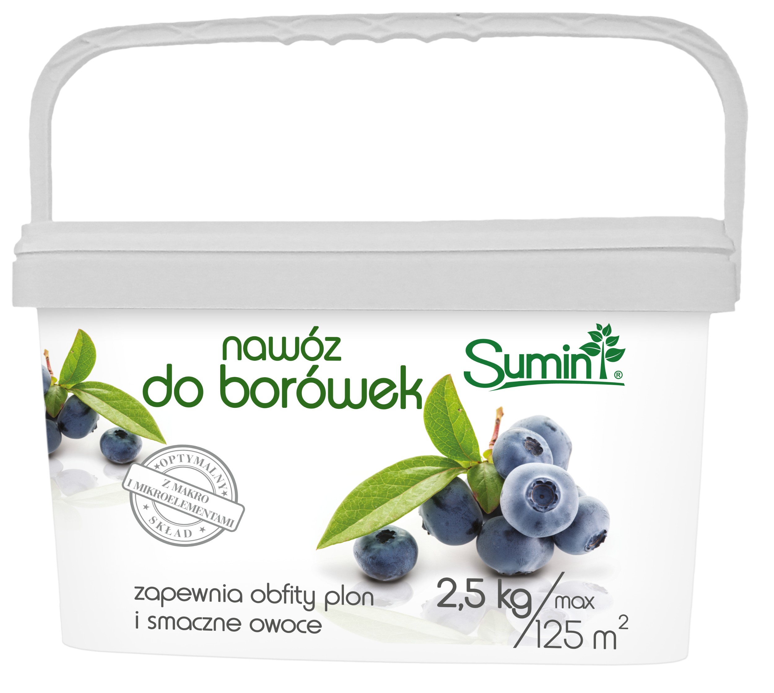 NAWÓZ GRANULOWANY DO BORÓWEK 125M2 WIADRO 2,5KG SUMIN