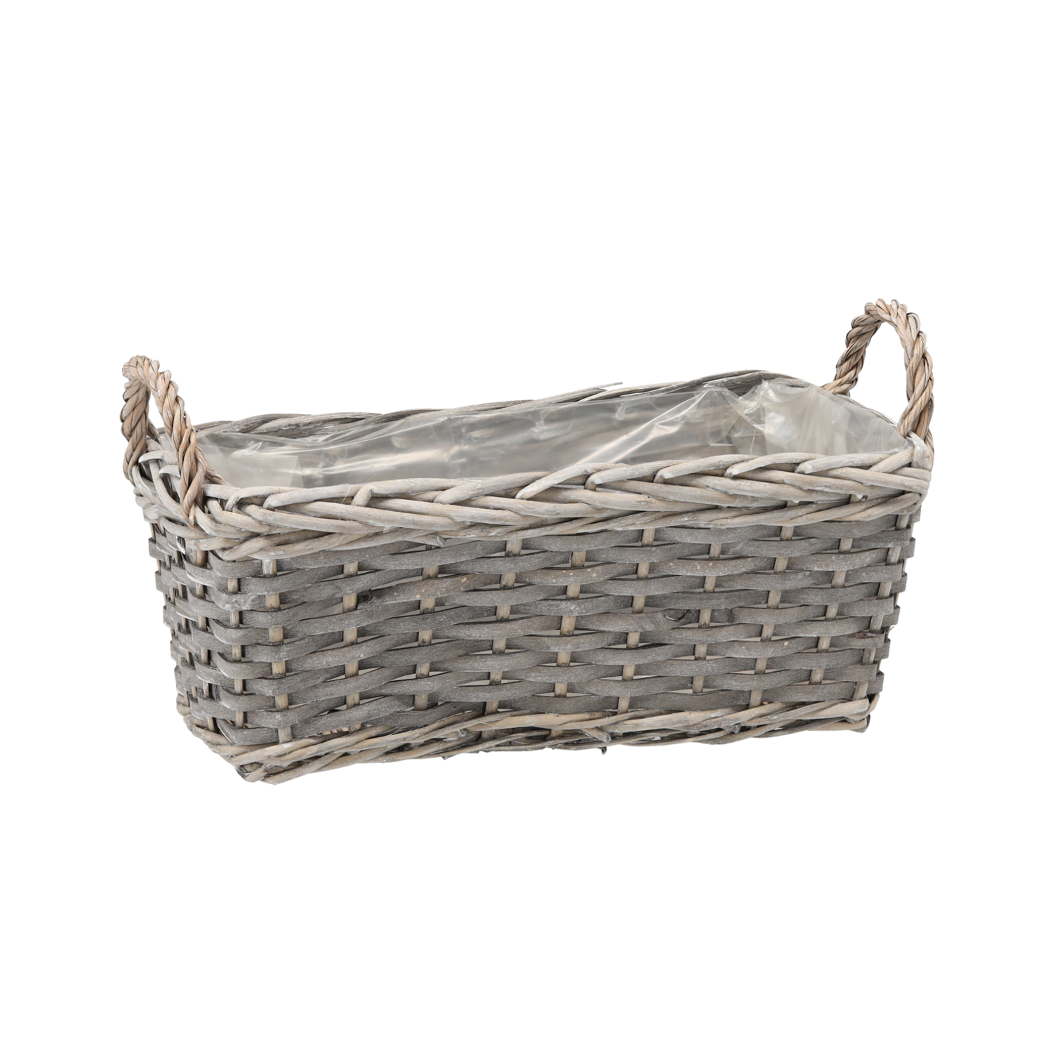 KOSZ NA KWIATY OSŁONKA WIKLINOWA PROSTOKĄTNA 35 X 17 X 14CM SIL9223 CHOMIK