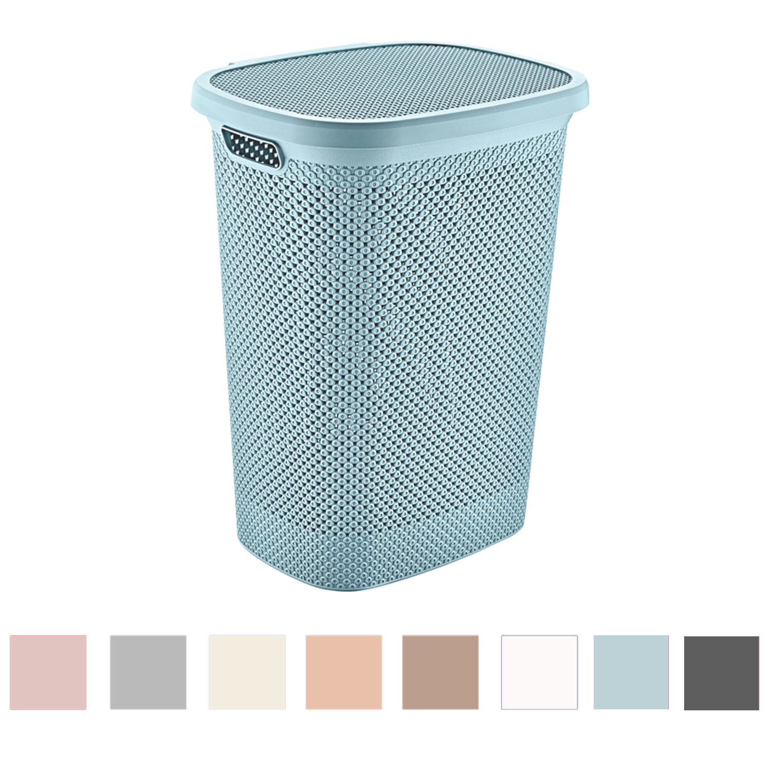KOSZ NA PRANIE Z POKRYWĄ DIAMOND 60L 37 X 46 X 59,5CM 081040 HOBBY LIFE