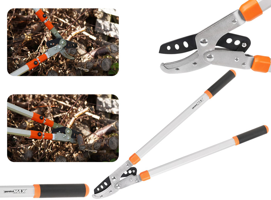 NOŻYCE KOWADEŁKOWE Z MECHANIZMEM ZAPADKOWYM DO SUCHYCH GAŁĘZI 010VH PLANTA GARDENMAX