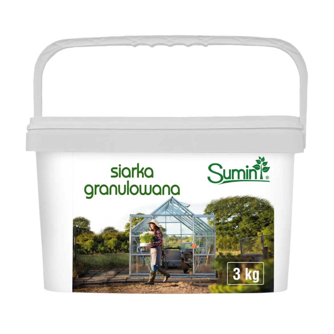 SIARKA GRANULOWANA DO DEZYNFEKCJI I ZAKWASZANIA GLEBY 200M3 WIADRO 3KG SUMIN