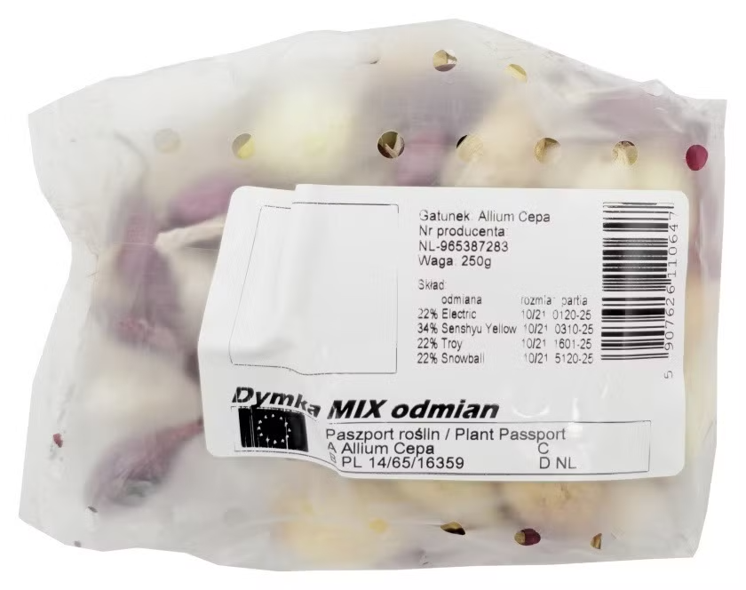 CEBULA DYMKA ZIMUJĄCA MIX ODMIAN ELECTRIC, SENSHYU YELLOW, TROY, SNOWBALL 250G