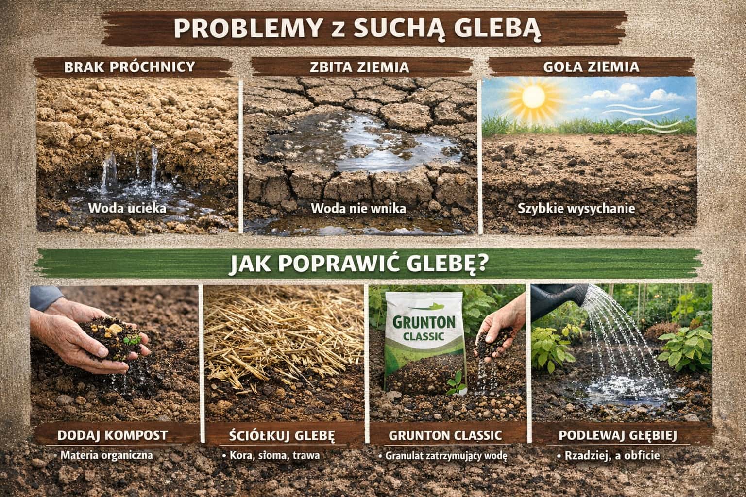 Jak zatrzymać wodę w glebie?